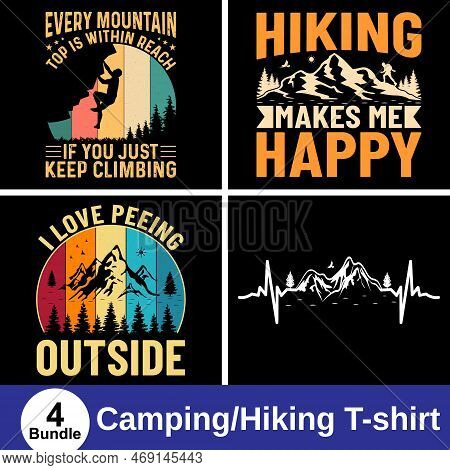 Camping, Hiking, Mountain Lover Tshirt Design Vector. Use For T-shirt, Mugs, Stickers, Cards, Etc.