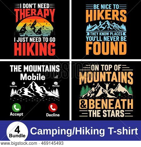 Camping, Hiking, Mountain Lover Tshirt Design Vector. Use For T-shirt, Mugs, Stickers, Cards, Etc.