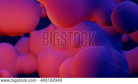 Metaverse 3d Render Morphing Animation Pink Purple Abstract Metaball Metasphere Bubbles Art Sphere B