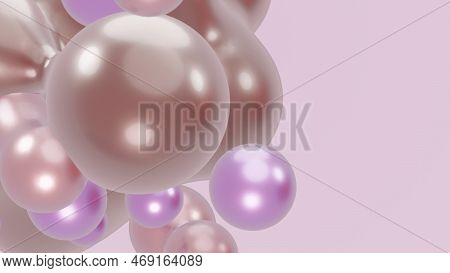 3d Render Animation Motion Design Presentation Background Wallpaper Metasphere. Pink Purple Abstract
