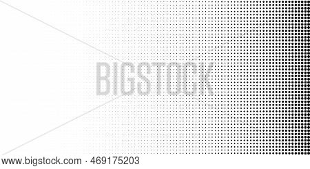Geometric Background Vector Dark Halftone Dots On White Background