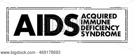 Aids - Acquired Immune Deficiency Syndrome Acronym, Health Concept Stamp