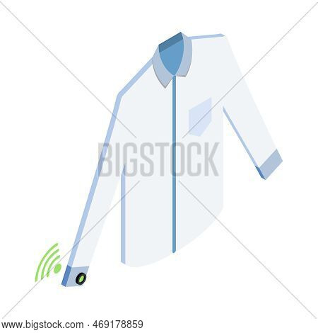 Wearable Technology Smart Shirt Isometric Icon 3d Vector Illustration