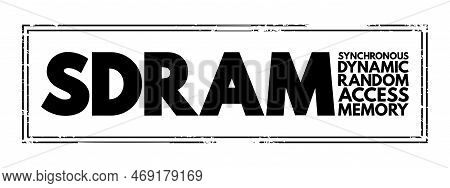 Sdram - Synchronous Dynamic Random-access Memory Acronym, Stamp Concept Background