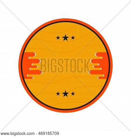 Round Blank Badge Shape Template In Flat Modern Liquid Style. Good For Anniversary Logo Templates. W
