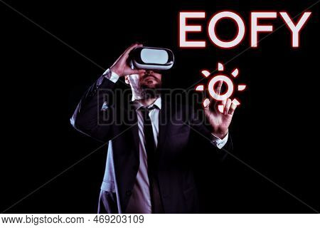 Writing Displaying Text Eofy. Business Overview A Mega Sale Held On An End Of A Financial Year