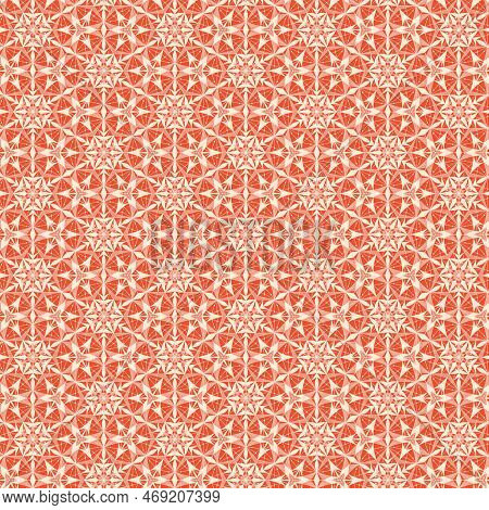 White Abstract Geometric Lace Line Fabric Pattern On A Red Background Festive Monochrome Decorative 