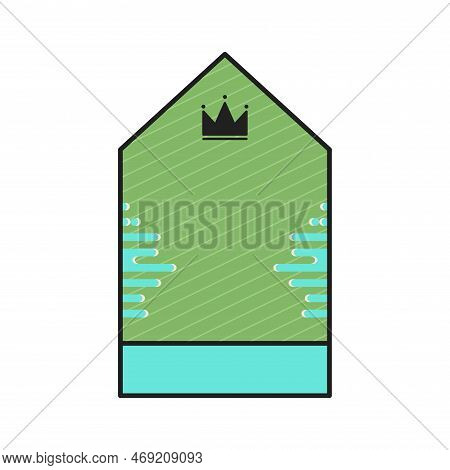 Blank Badge Shape Template In Flat Modern Liquid Style. Good For Anniversary Logo Templates. Wedding