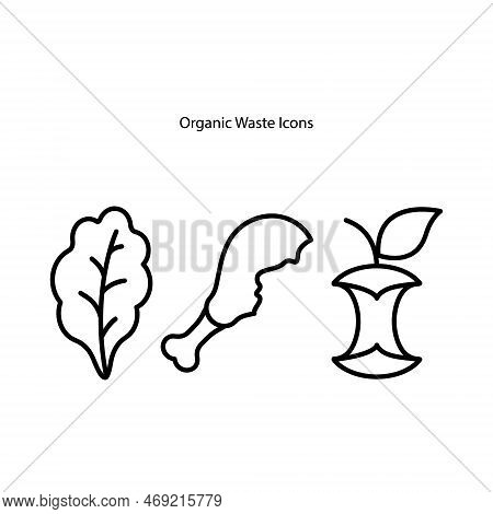 Outline Icons Set. Organic Waste, Market And Cappuccino Icons. Alcohol Free, Food Delivery, Coffee-b