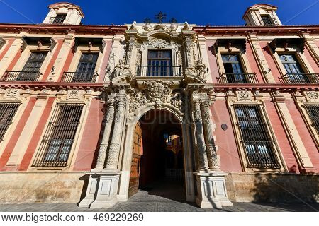 Archbishop's Palace (palacio Arzobispal), A Historical Heritage Monument In Sevilla, Spain