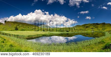 Lake Bischolsee In The Alps Near Heinzenberg