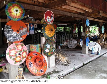 Bo Sang Or Bosang Umbrella Village And Souvenir Shop For Thai People Travelers Travel Visit And Shop