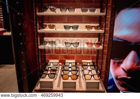 Kuala Lumpur, Malaysia - December 04, 2022: Ray Ban Brand Retail Shop Logo Signboard