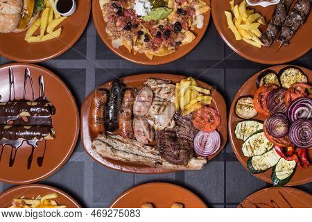 Great Set Of Spanish Food