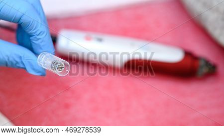 Preparation Of Dermapen For The Rejuvenation Procedure.