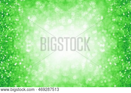 Abstract Emerald Green White Glitter Sparkle Confetti Background For Happy Birthday Party Invite Car
