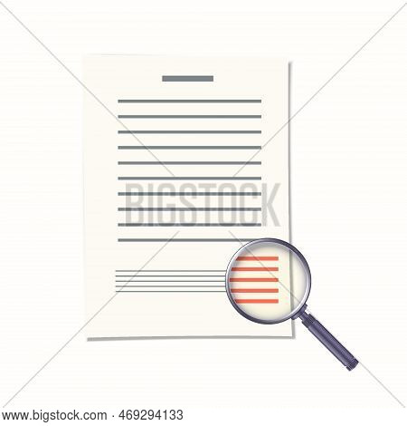 Concept Of Careful Reading The Fine Print In Contract.