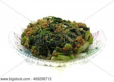 Vegetable Pecel (indonesian Salad) Seasoned With Spicy Peanut Sauce, Consisting Of Boiled Vegetables