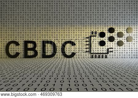 Cbdc Concept Text Sunlight 3d Render Illustration