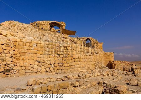 Ruins Of Crusaders Shobak Castle In Jordan