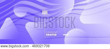 Gradient Background. 3d Flow Shapes. Vector Futuristic Wallpaper. Minimal Pattern. Curve Gradient Ba