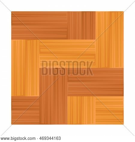 Wooden Parquet Texture. Vector Illustration Of Parquetry And Laminate Tile. Cartoon Floor Panel With