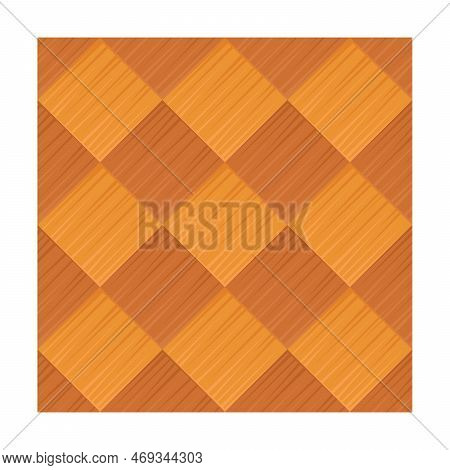 Vector Illustration Of Parquetry And Laminate Tile. Wooden Parquet Texture. Cartoon Floor Panel With