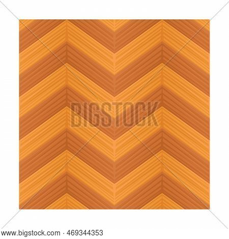 Parquetry And Laminate Tile. Wooden Parquet Texture. Cartoon Floor Panel With Geometric Strips, Herr