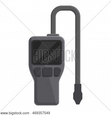 Digital Gas Detector Icon Cartoon Vector. Leak Monitor. Test Pipe