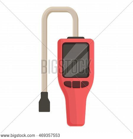 Check Gas Detector Icon Cartoon Vector. Device Monitor. Test Natural