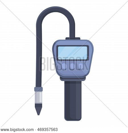 Gas Detector Sensor Icon Cartoon Vector. Digital Monitor. Check Portable