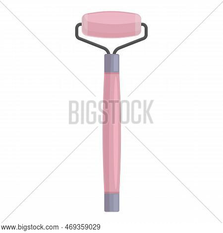 Facial Roller Icon Cartoon Vector. Face Skin. Care Tool