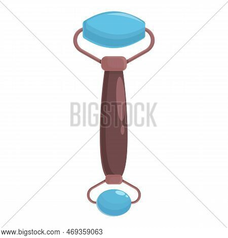 Stone Facial Roller Icon Cartoon Vector. Face Skin. Cosmetic Spa