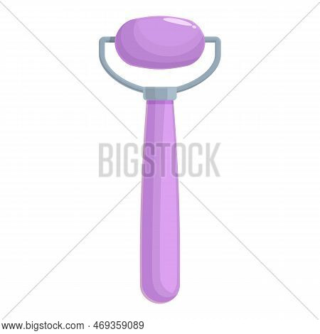 Age Facial Roller Icon Cartoon Vector. Skin Face. Stone Massager