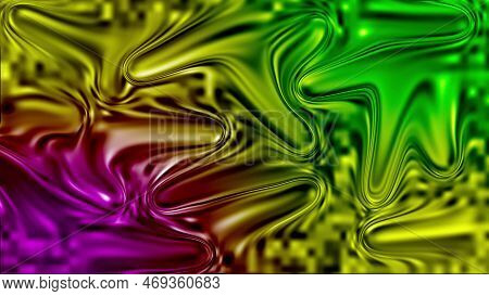 Abstract Rainbow Color Glossy Liquid Background Illustration.