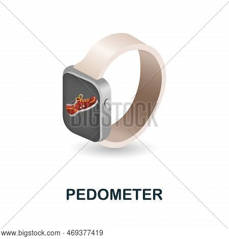 Pedometer Icon. 3d Illustration From Measurement Collection. Creative Pedometer 3d Icon For Web Desi