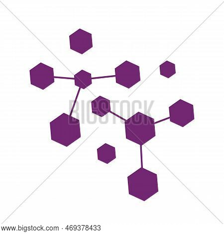 Neuron Logo Or Nerve Cell Logo Design,molecule Logo Illustration Template Icon With Vector Concept