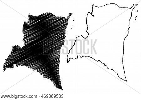 Prado Municipality (bahia State, Municipalities Of Brazil, Federative Republic Of Brazil) Map Vector
