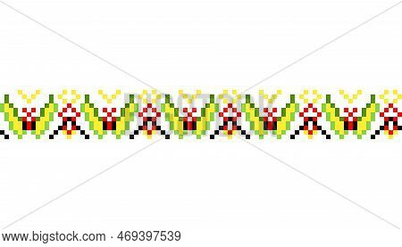 Ukrainian Traditional Embroidery. Pattern For Cross Stitching Decoration. Cross-stitch Traditional F