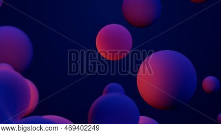 Metaverse 3d Render Morphing Animation Pink Purple Abstract Metaball Metasphere Bubbles Art Sphere B