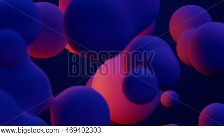 Metaverse 3d Render Morphing Animation Pink Purple Abstract Metaball Metasphere Bubbles Art Sphere B