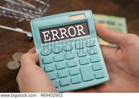 Error Word Inscription. Concept Of Failure And Mistake.