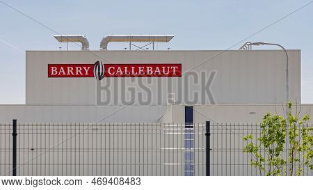 Novi Sad, Serbia - May 23, 2022: Large New Chocolate Factory Building Barry Callebaut In Industrial 