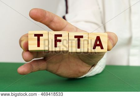 In The Man's Hand Are Cubes With The Inscription - Tfta.