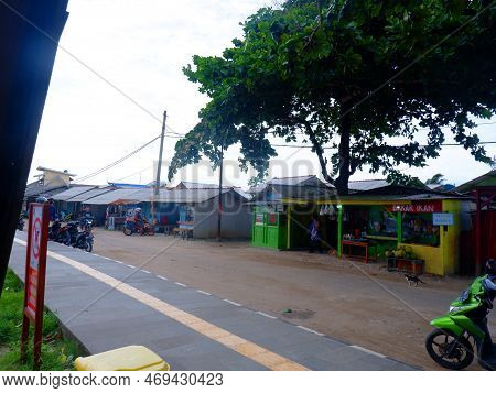 Garut, Indonesia- December 12,2022:  Roads By The Beach, Tourist Attractions Sayangheulang Garut