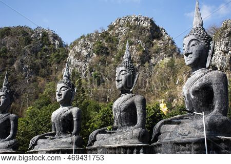 Buddha Statue For Thai People And Foreign Travelers Travel Visit And Respect Praying Blessing With H