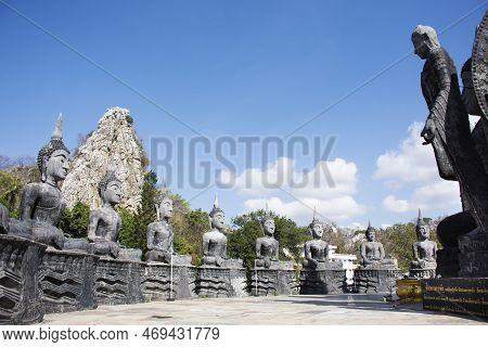 Buddha Statue For Thai People And Foreign Travelers Travel Visit Respect Praying Blessing With Holy