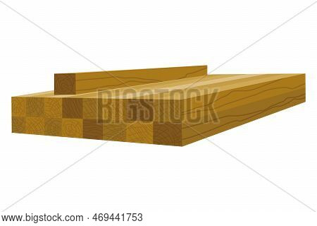 Building Material. Heap Of Beams. Cartoon Supplies For Buildings Works. Construction Concept. Illust