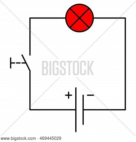 Circuit Diagram, Plan Consisting Of Circuit Symbols For The Graphic Representation Of A Circuit In E