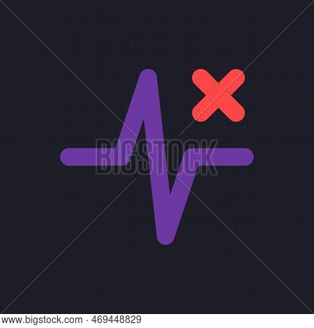 Removed Pulse Animation Flat Gradient Fill Ui Icon For Dark Theme. Delete Heartbeat Effect From Foot